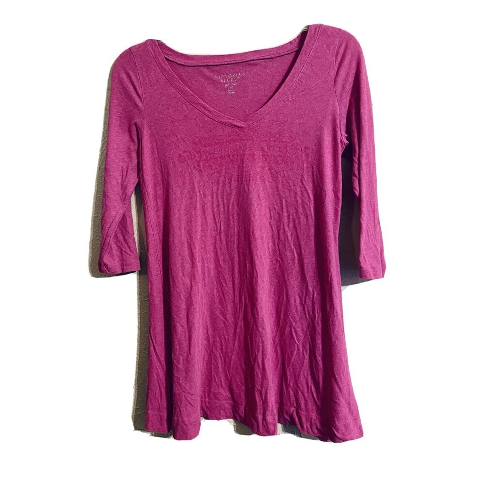 Victoria’s Secret V-Neck 3/4 Sleeve Nightgown In Pink - Size Small